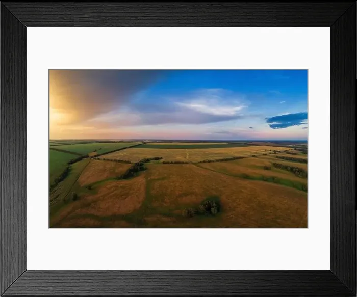 Framed Print : Aerial view on the field Framed Print : Aerial view on the field