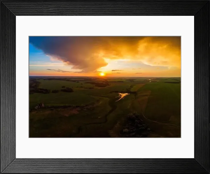 Framed Print : Aerial view on the field Framed Print : Aerial view on the field