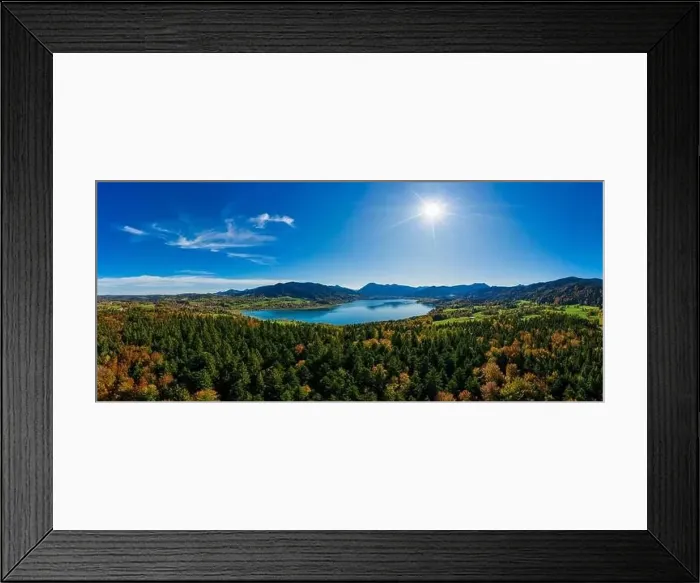 Framed Print : Tegernsee lake in the Bavarian Alps. Aerial Panorama. autumn. Germany Framed Print : Tegernsee lake in the Bavarian Alps. Aerial Panorama. autumn. Germany