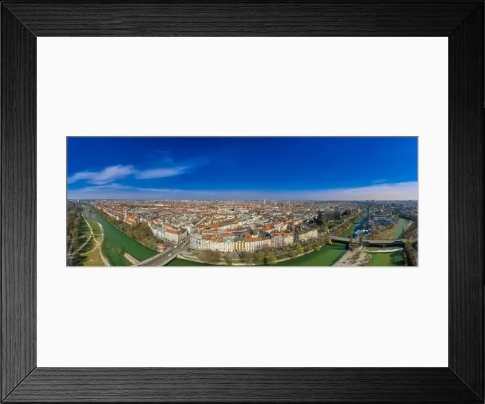 Framed Print : Aerial view over Munich, shot by a drone with the popular skyline of the bavarian capital, germany Framed Print : Aerial view over Munich, shot by a drone with the popular skyline of the bavarian capital, germany