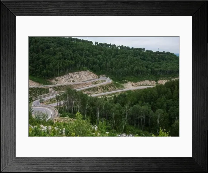 Framed Print : Winding road in the mountains Framed Print : Winding road in the mountains