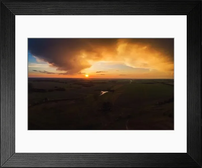 Framed Print : Aerial view on the field Framed Print : Aerial view on the field