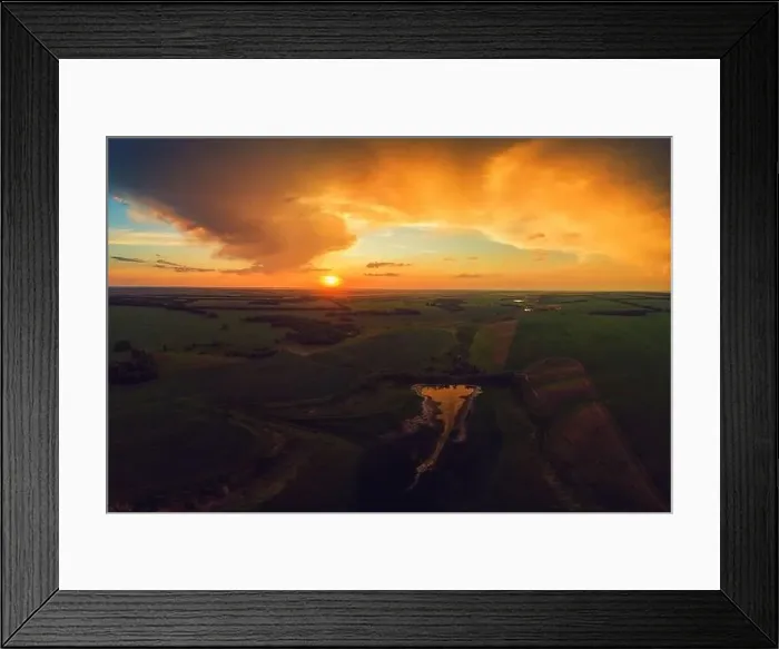 Framed Print : Aerial view on the field Framed Print : Aerial view on the field