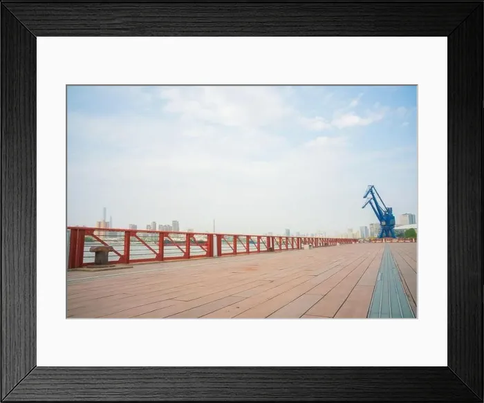 Framed Print : Edgewater pier in Expo park in Shanghai, China Framed Print : Edgewater pier in Expo park in Shanghai, China