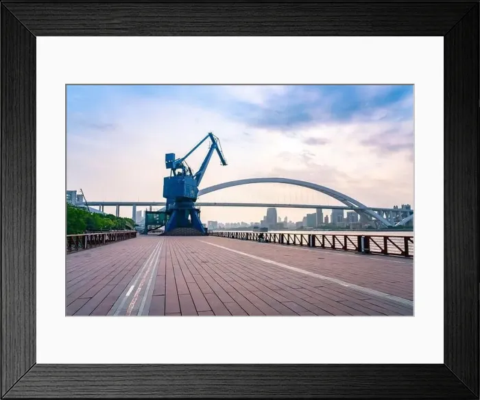 Framed Print : Edgewater pier in Expo park in Shanghai, China Framed Print : Edgewater pier in Expo park in Shanghai, China