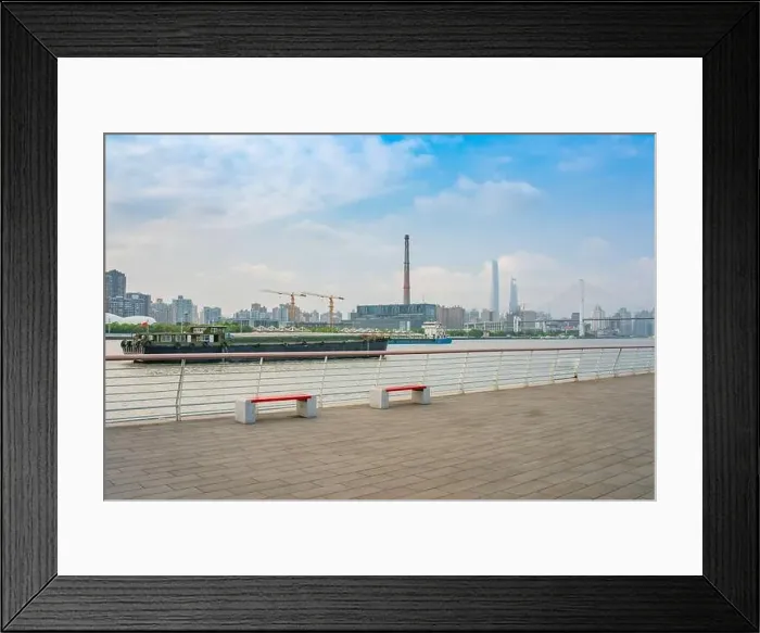 Framed Print : Edgewater pier in Expo park in Shanghai, China Framed Print : Edgewater pier in Expo park in Shanghai, China