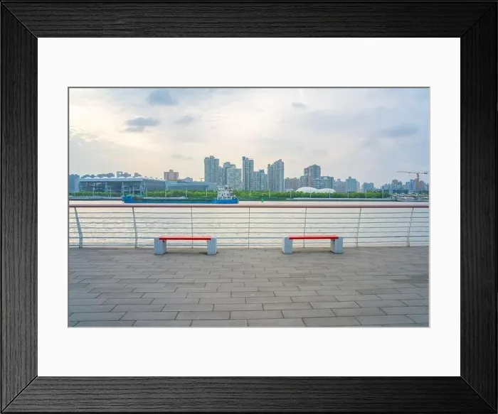 Framed Print : Edgewater pier in Expo park in Shanghai, China Framed Print : Edgewater pier in Expo park in Shanghai, China