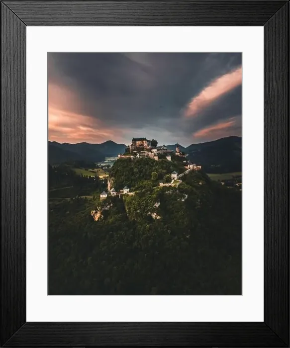 Framed Print : Hochosterwitz Castle on the hill in Austria (Osterreich) aerial view Framed Print : Hochosterwitz Castle on the hill in Austria (Osterreich) aerial view