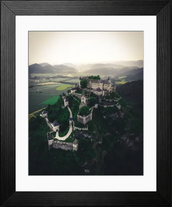 Framed Print : Hochosterwitz Castle on the hill in Austria (Osterreich) aerial view Framed Print : Hochosterwitz Castle on the hill in Austria (Osterreich) aerial view