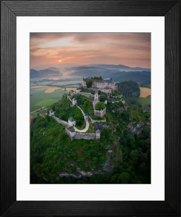 Framed Print : Hochosterwitz Castle on the hill in Austria (Osterreich) aerial view Framed Print : Hochosterwitz Castle on the hill in Austria (Osterreich) aerial view
