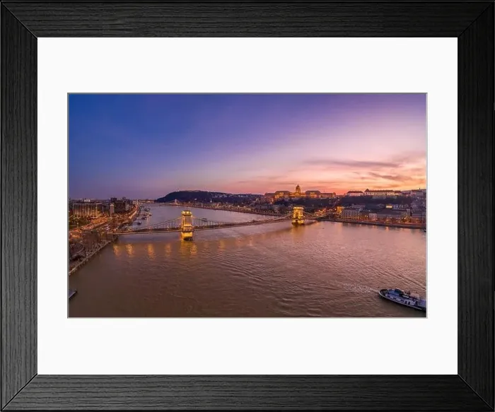 Framed Print : Aerial drone shot of Buda castle on Buda Hill during Budapest sunset Framed Print : Aerial drone shot of Buda castle on Buda Hill during Budapest sunset
