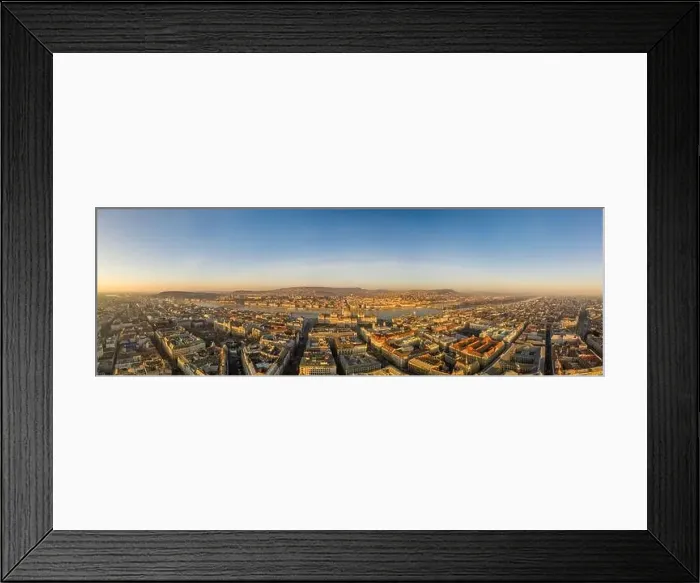 Framed Print : Panoramic aerial drone shot of Hungarian Parliament lights off before sunrise in Budapest dawn Framed Print : Panoramic aerial drone shot of Hungarian Parliament lights off before sunrise in Budapest dawn