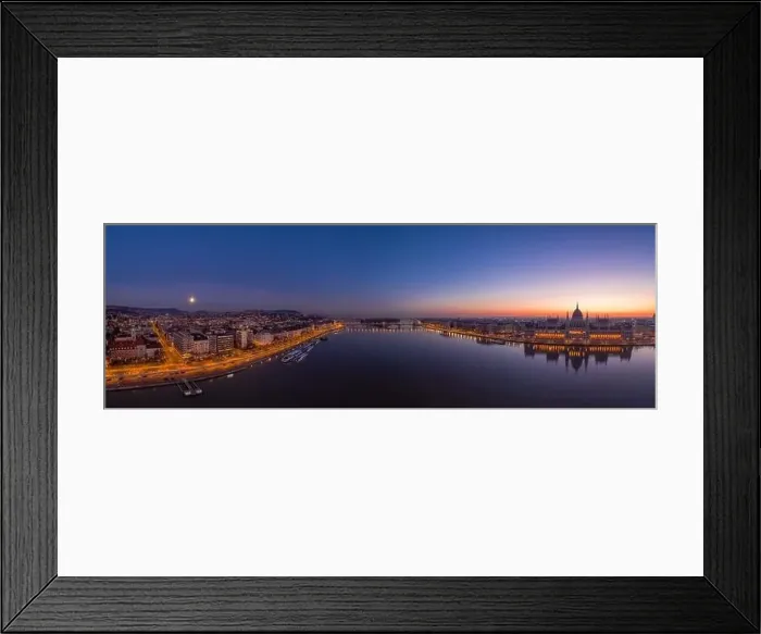 Framed Print : Panoramic aerial drone shot of Hungarian Parliament lights off sunrise in Budapest dawn Framed Print : Panoramic aerial drone shot of Hungarian Parliament lights off sunrise in Budapest dawn