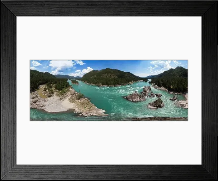 Framed Print : Aerial view of Katun river Framed Print : Aerial view of Katun river