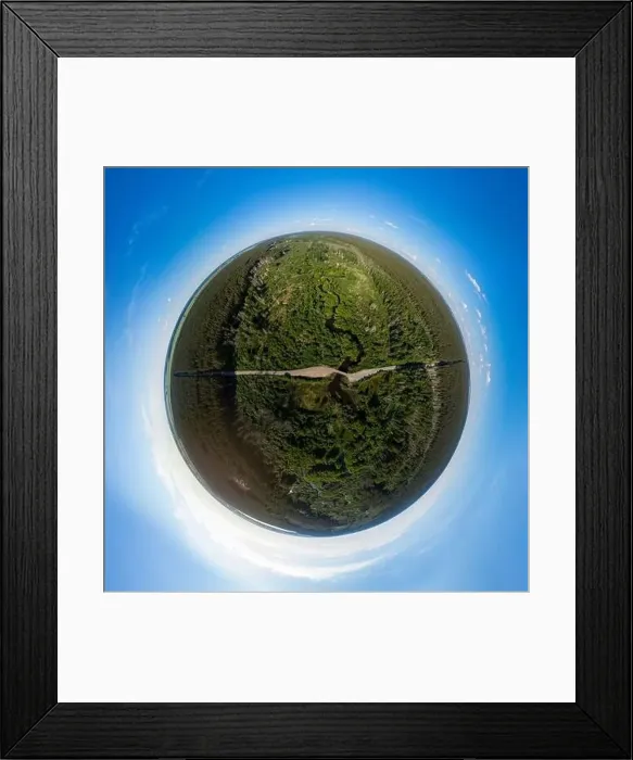Framed Print : picture of winding river