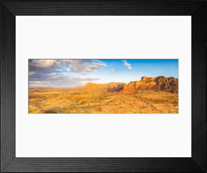 Framed Print : Aerial panoramic by drone of road at foot of Gheralta Mountains canyons, Hawzen, Tigray Region, Ethiopia, Africa Framed Print : Aerial panoramic by drone of road at foot of Gheralta Mountains canyons, Hawzen, Tigray Region, Ethiopia, Africa