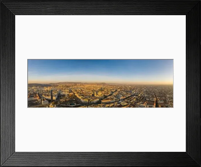 Framed Print : Panoramic aerial drone shot of St. Stephen Basilica at Budapest dawn sunrise in morning Framed Print : Panoramic aerial drone shot of St. Stephen Basilica at Budapest dawn sunrise in morning