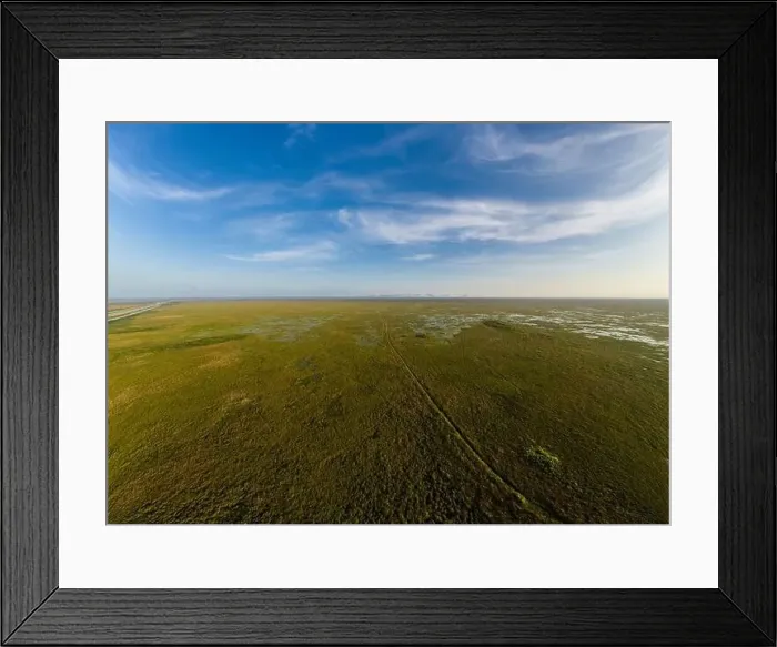 Framed Print : Aerial large format photo Florida Everglades swampland scene Framed Print : Aerial large format photo Florida Everglades swampland scene
