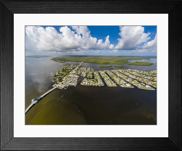Framed Print : Aerial drone photo Matlacha Florida USA Framed Print : Aerial drone photo Matlacha Florida USA