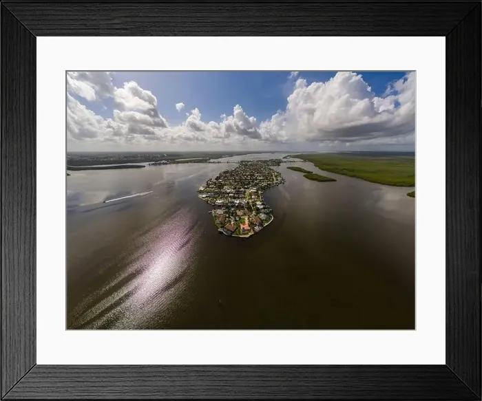 Framed Print : Drone photo Matlacha Florida USA Framed Print : Drone photo Matlacha Florida USA