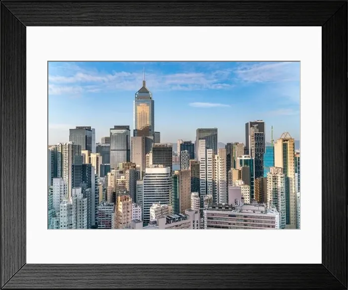 Framed Print : The amazing view of Hong-Kong cityscape full of skyscrapers from the rooftop Framed Print : The amazing view of Hong-Kong cityscape full of skyscrapers from the rooftop