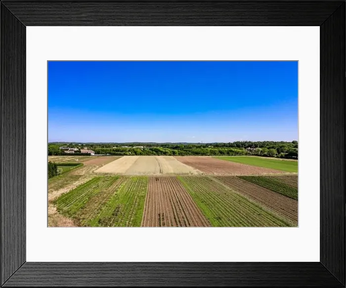 Framed Print : aerial view of fields in Water Mill, NY Framed Print : aerial view of fields in Water Mill, NY