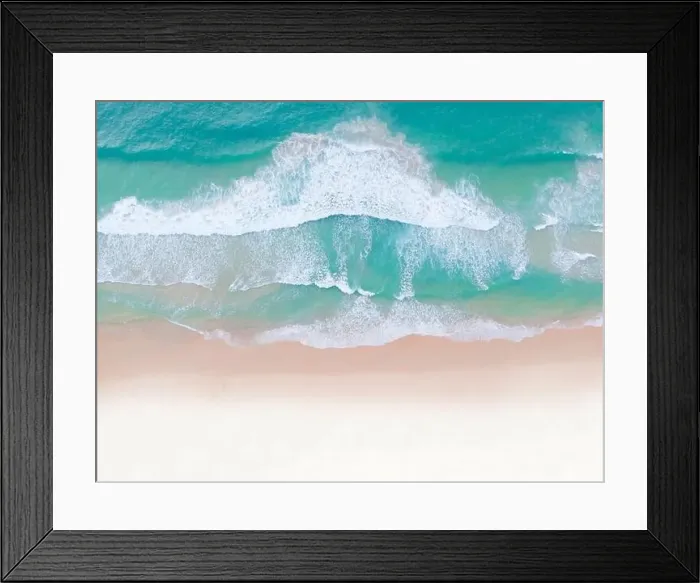 Framed Print : Aerial view top view Beautiful topical beach with white sand coconut palm trees and sea Framed Print : Aerial view top view Beautiful topical beach with white sand coconut palm trees and sea