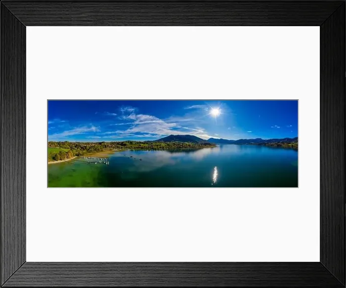Framed Print : Panoramic view over the popular bavarian Tegernsee Framed Print : Panoramic view over the popular bavarian Tegernsee
