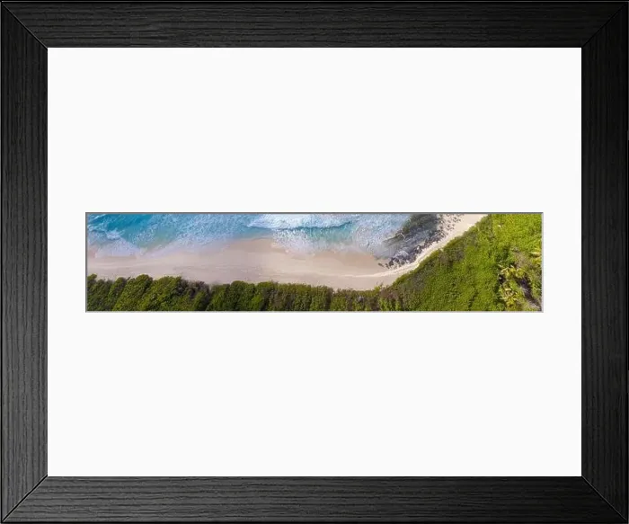 Framed Print : La Digue, Seychelles Island. Amazing aerial view of beach and ocean from a drone Framed Print : La Digue, Seychelles Island. Amazing aerial view of beach and ocean from a drone
