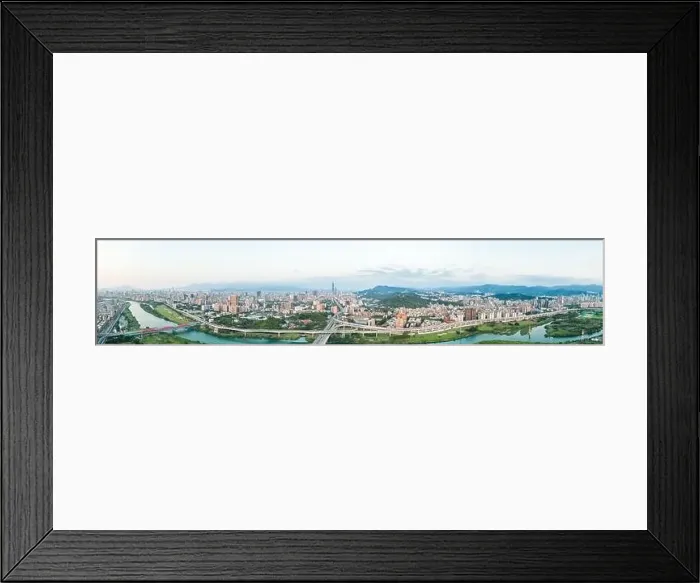 Framed Print : Taipei City Aerial View - Asia business concept image Framed Print : Taipei City Aerial View - Asia business concept image