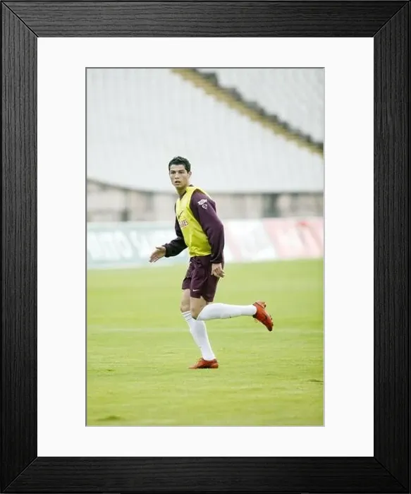 Framed Print : Cristiano Ronaldo during a training session two days before a friendly match with Canada Framed Print : Cristiano Ronaldo during a training session two days before a friendly match with Canada