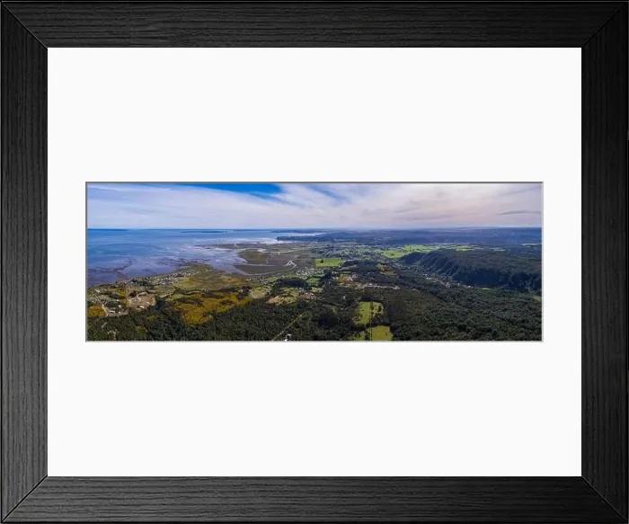 Framed Print : panoramic view of the mouth of the river Chamiza during low tide on a day with high clouds Framed Print : panoramic view of the mouth of the river Chamiza during low tide on a day with high clouds