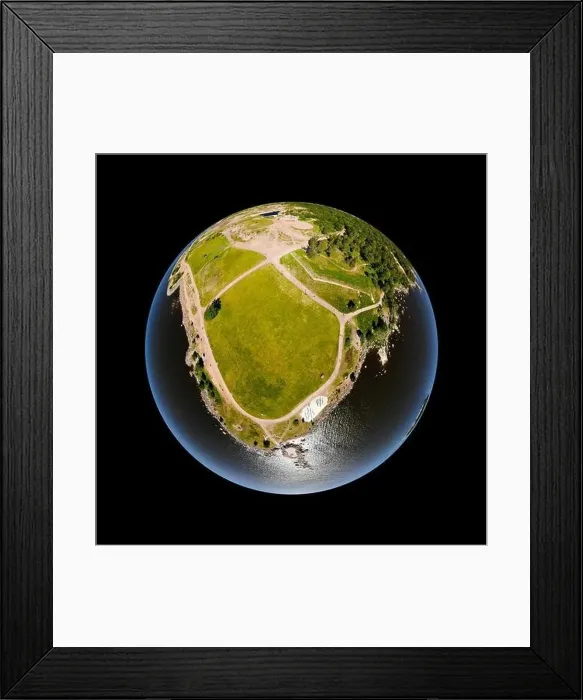 Framed Print : A three dimensional panoramic aerial view of Katariina Seaside Park in a mini planet panorama style. Kotka, Finland Framed Print : A three dimensional panoramic aerial view of Katariina Seaside Park in a mini planet panorama style. Kotka, Finland