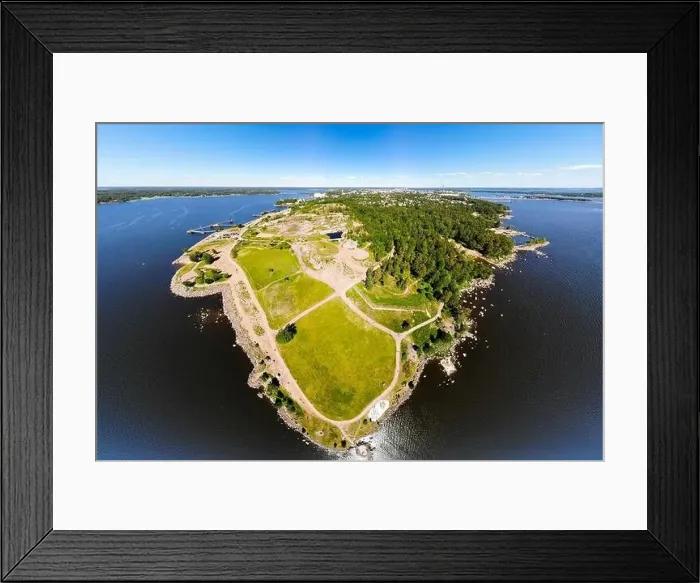 Framed Print : Aerial summer view of Katariina Seaside Park, Kotka, Finland Framed Print : Aerial summer view of Katariina Seaside Park, Kotka, Finland