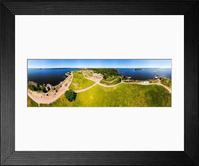 Framed Print : Aerial summer view of Katariina Seaside Park, Kotka, Finland Framed Print : Aerial summer view of Katariina Seaside Park, Kotka, Finland