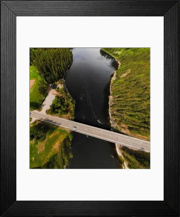 Framed Print : Aerial panoramic view of rapid Susikoski at river Kymijoki, Finland Framed Print : Aerial panoramic view of rapid Susikoski at river Kymijoki, Finland
