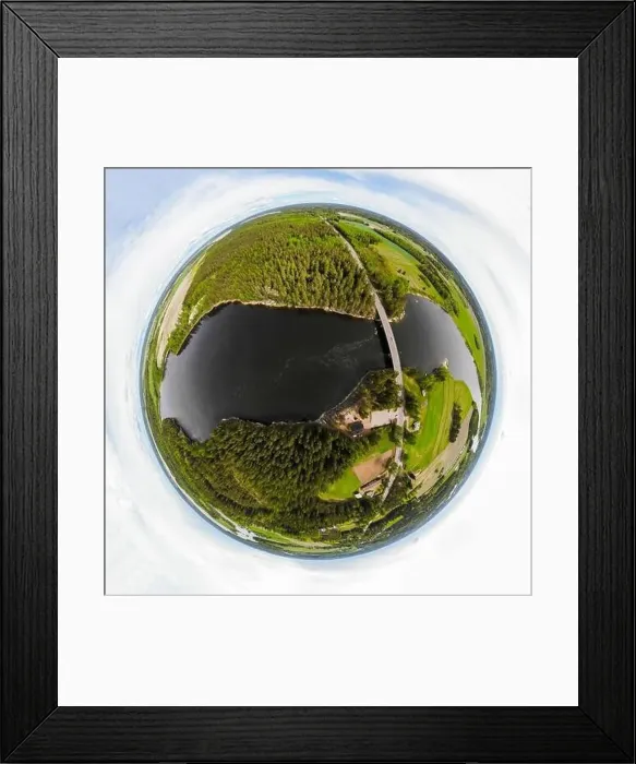 Framed Print : A three dimensional aerial panoramic view of rapid Susikoski at river Kymijoki Framed Print : A three dimensional aerial panoramic view of rapid Susikoski at river Kymijoki