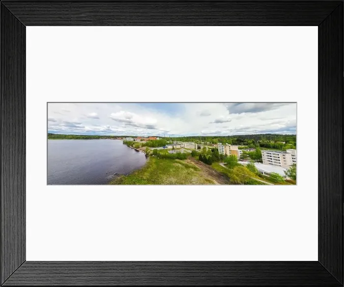 Framed Print : Aerial panoramic view of city Inkeroinen at river Kymijoki, Finland Framed Print : Aerial panoramic view of city Inkeroinen at river Kymijoki, Finland