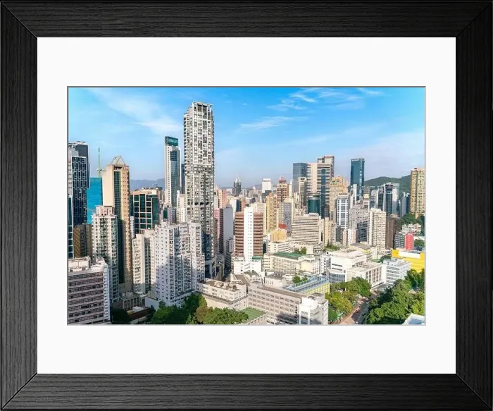 Framed Print : The amazing view of Hong-Kong cityscape full of skyscrapers from the rooftop Framed Print : The amazing view of Hong-Kong cityscape full of skyscrapers from the rooftop