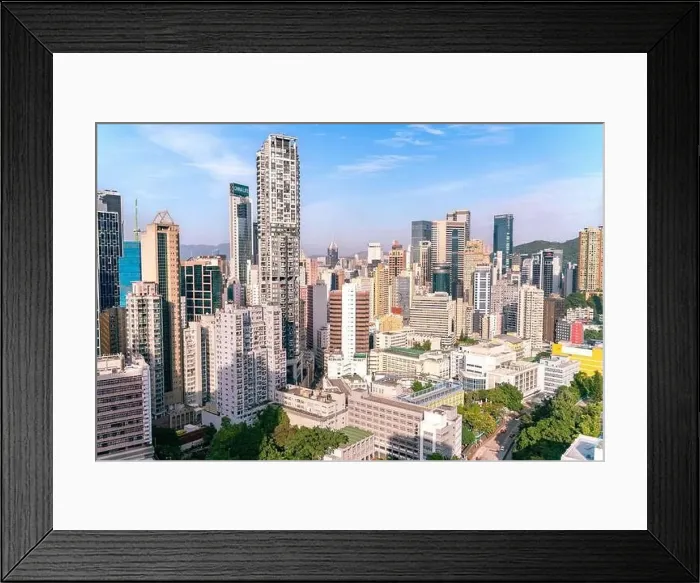 Framed Print : The amazing view of Hong-Kong cityscape full of skyscrapers from the rooftop Framed Print : The amazing view of Hong-Kong cityscape full of skyscrapers from the rooftop