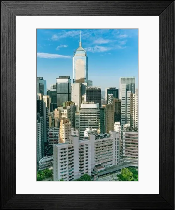 Framed Print : The amazing view of Hong-Kong cityscape full of skyscrapers from the rooftop Framed Print : The amazing view of Hong-Kong cityscape full of skyscrapers from the rooftop