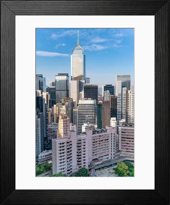 Framed Print : The amazing view of Hong-Kong cityscape full of skyscrapers from the rooftop Framed Print : The amazing view of Hong-Kong cityscape full of skyscrapers from the rooftop