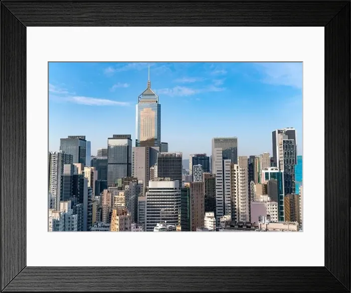 Framed Print : The amazing view of Hong-Kong cityscape full of skyscrapers from the rooftop Framed Print : The amazing view of Hong-Kong cityscape full of skyscrapers from the rooftop