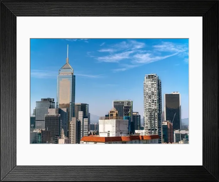 Framed Print : The amazing view of Hong-Kong cityscape full of skyscrapers from the rooftop Framed Print : The amazing view of Hong-Kong cityscape full of skyscrapers from the rooftop