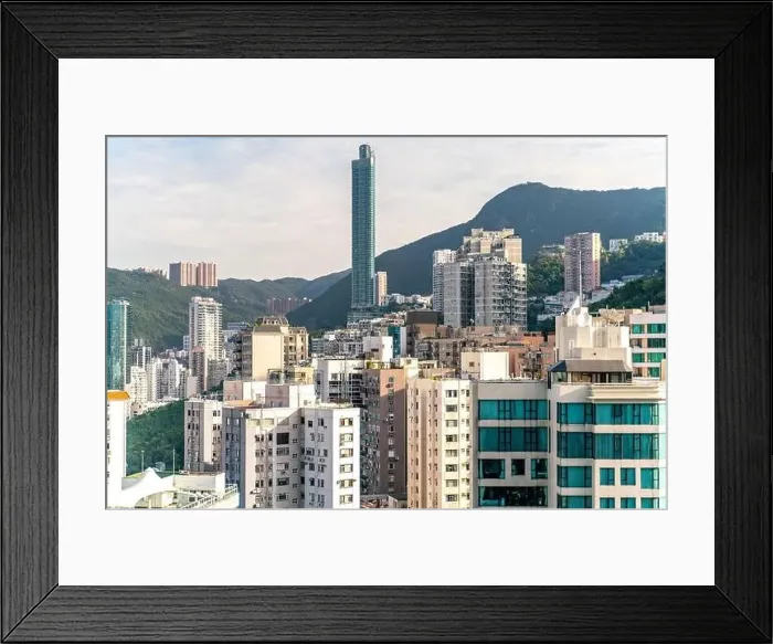 Framed Print : The amazing view of Hong-Kong cityscape full of skyscrapers from the rooftop Framed Print : The amazing view of Hong-Kong cityscape full of skyscrapers from the rooftop