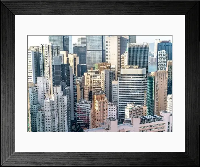 Framed Print : The amazing view of Hong-Kong cityscape full of skyscrapers from the rooftop Framed Print : The amazing view of Hong-Kong cityscape full of skyscrapers from the rooftop