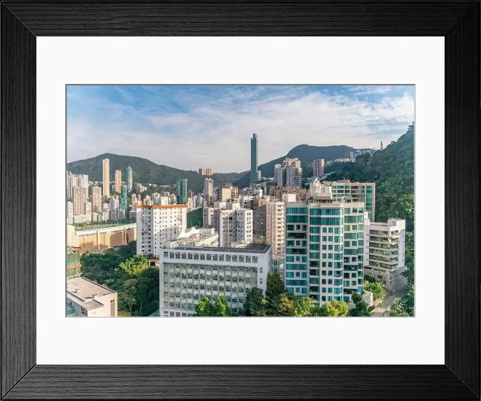 Framed Print : The amazing view of Hong-Kong cityscape full of skyscrapers from the rooftop Framed Print : The amazing view of Hong-Kong cityscape full of skyscrapers from the rooftop