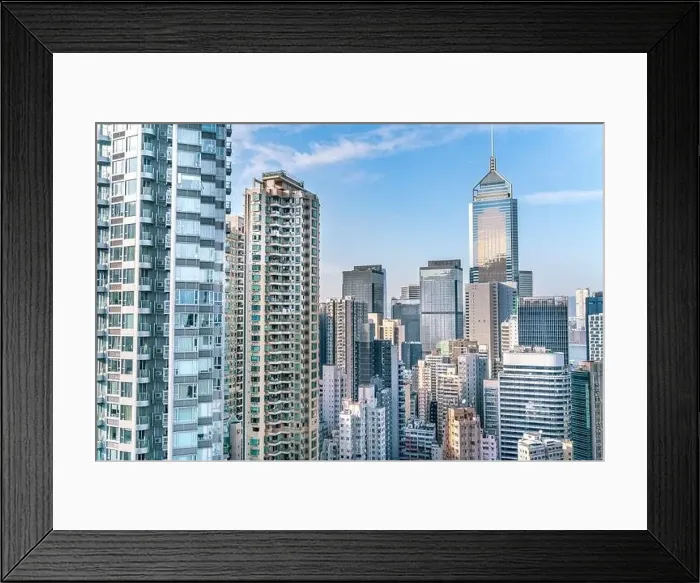 Framed Print : The amazing view of Hong-Kong cityscape full of skyscrapers from the rooftop Framed Print : The amazing view of Hong-Kong cityscape full of skyscrapers from the rooftop