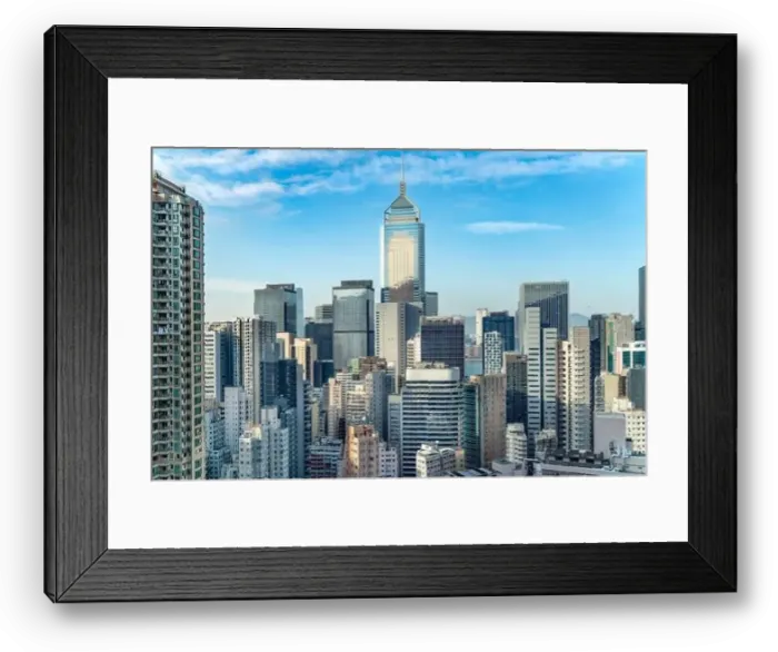 Framed Print : The amazing view of Hong-Kong cityscape full of skyscrapers from the rooftop Framed Print : The amazing view of Hong-Kong cityscape full of skyscrapers from the rooftop