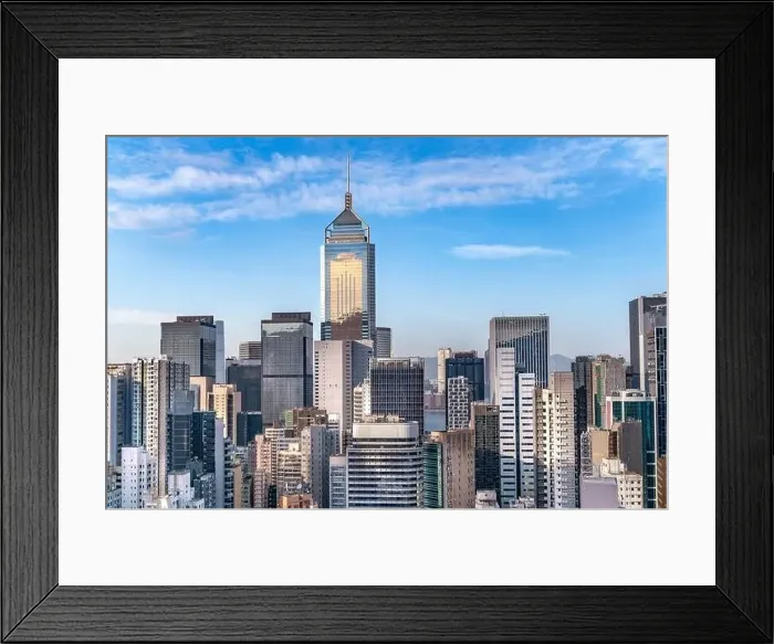 Framed Print : The amazing view of Hong-Kong cityscape full of skyscrapers from the rooftop Framed Print : The amazing view of Hong-Kong cityscape full of skyscrapers from the rooftop